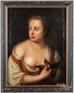 Johann Eberhard Ihle, oil on canvas of a woman