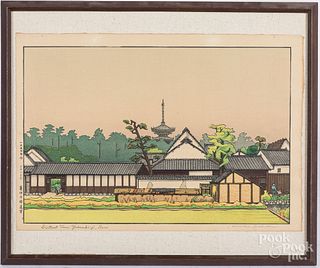Six assorted Japanese woodblock prints.