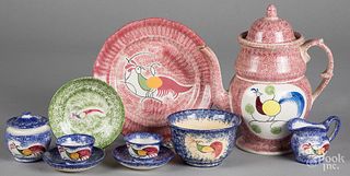 Period and reproduction spatterware.