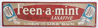 Iron Feen-a-mint laxative trade sign.