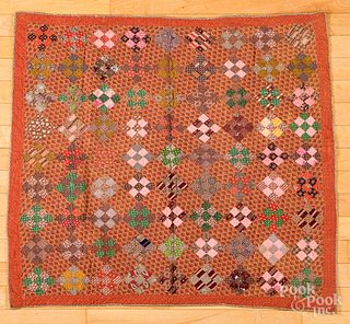 Nine patch crib quilt, late 19th c.