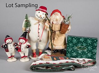 Group of contemporary Christmas items.
