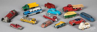 Group of diecast, slush metal and rubber vehicles