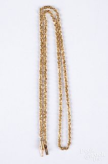 10K gold necklace, 6.9 dwt.