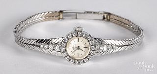 18K white gold and diamond ladies wristwatch