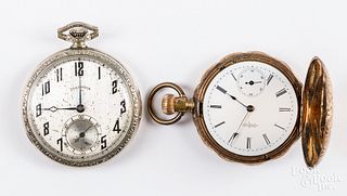 Two gold filled pocket watches, Elgin and Illinoi