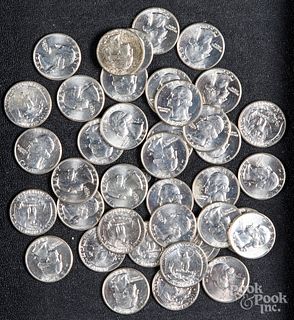 Forty uncirculated 1960 quarters.