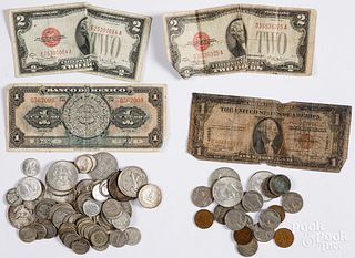 US silver coins, 9.4 ozt., etc.