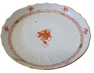 Herend Chinese Bouquet Rust Porcelain Dish