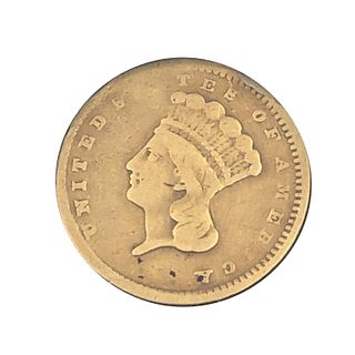 1856 $1 Gold Coin Type 3 Indian Princess Coin