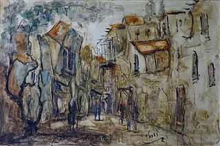 Zvi Raphaeli (ISRAELI, 1920–2005) "Village"