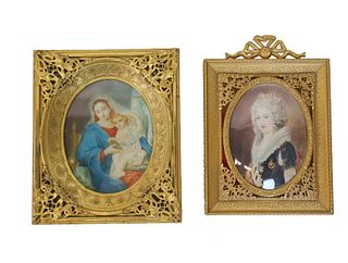 Pair of European Gold Gilt Portrait Frames