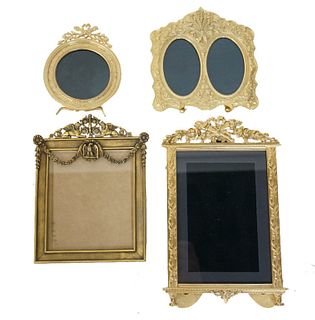 Four (4) French Style Gilded Ormolu Picture Frames