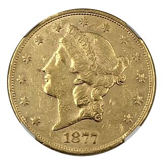1877 $20 Liberty Head Double Eagle Gold Coin