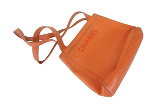 Chanel Orange Leather Bag