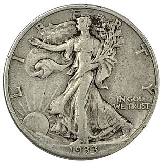 1933-S Key Date Walking Liberty Half Dollar Coin