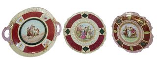 Three (3) Royal Vienna Gold Gilt Porcelain Plates