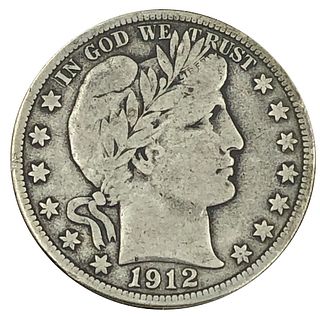 1912-D Barber Half Dollar Coin