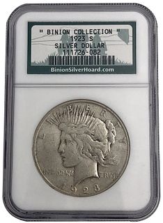 Binion Collection 1923-S Peace Dollar