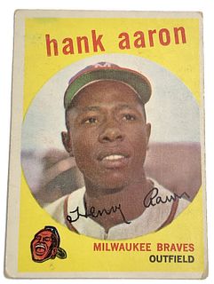 Hank Aaron 1959 Topps #380 Baseball Card