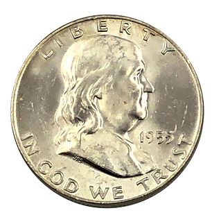 1955 Gem BU Proof Franklin Half Dollar