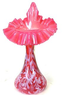 Tulip Cranberry Glass Vase
