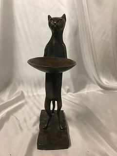 Diego Giacometti Swiss Bronze Sculpture Cat