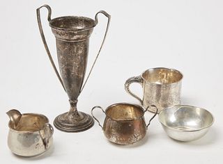 Five Sterling Hollow-Ware Items