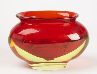 Beautiful Heavy Modern Glass Vase