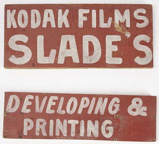 Pair Kodak Film & Developing Trade Signs