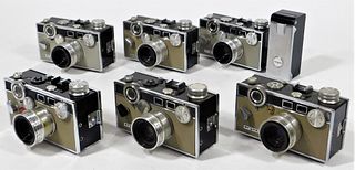 Group of 6 Argus C3 Matchmatic 35mm Cameras