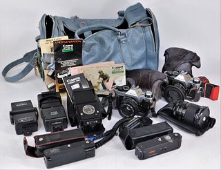 Group of 2 Canon AE-1 Program Cameras