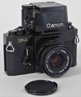 Canon F-1 Black Body SLR Camera