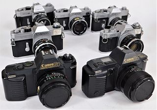 Group of 7 Canon 35mm SLR Cameras #1
