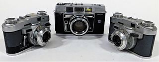 Group of 3 Graflex 35mm Rangefinder Cameras