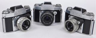 Group of 3 Ihagee Exa II 35mm SLR Cameras