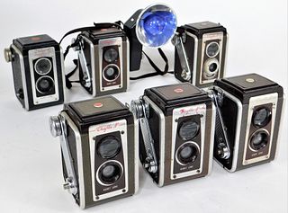 Group of 6 Kodak Duaflex Cameras