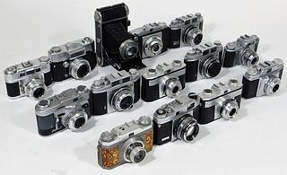 Group of 14 35mm and 120 Film Cameras