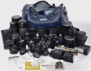 Group of 2 Konica FP-1 Program Cameras
