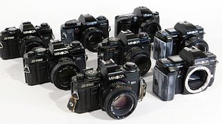 Group of 8 Minolta 35mm SLR Cameras