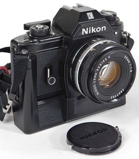 Nikon EM Black Body Camera, Series E 50mm f/1.8