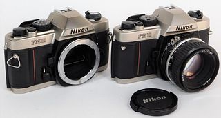 2 Nikon FM10 SLR Camera Bodies