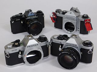 Group of 4 Pentax 35mm SLR Cameras and Bodies