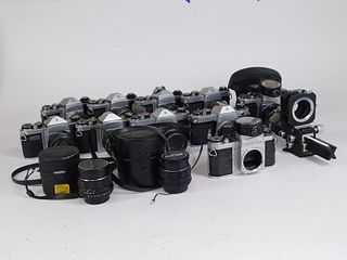Group of 10 Pentax 35mm SLR Cameras