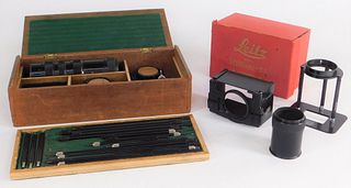 Two Leitz Leica Hilfsgerät Belunhesum Copy Stands