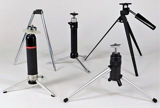 Group of 5 Vintage Folding Tabletop Tripods #1