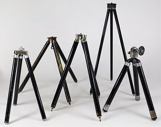 Group of 5 Vintage Folding Tabletop Tripods #2
