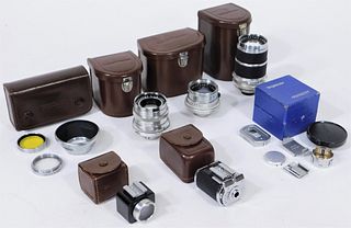 Group of Voigtländer Lenses and Accessories