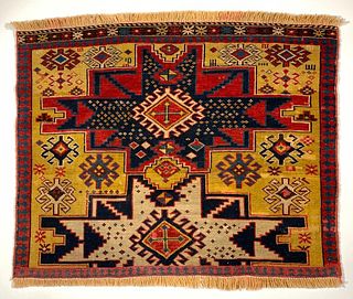 Antique Russian Wool Carpet, 1870-80
