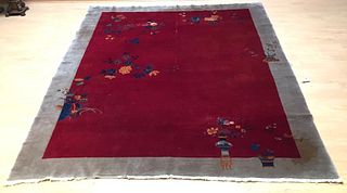 Chinese Woven Wool Carpet, c.1930